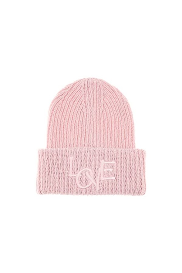 Zwillingsherz Bonnet Slouch en laine Bonnet tricoté de qualité supérieure avec broderie Love pour femme fille garçon Taille u