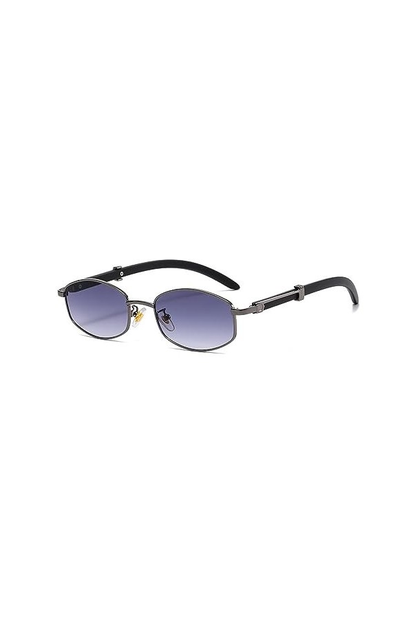 MUTYNE Lunettes de soleil de mode irrégulières Femme Homme Tendance Rétro Cadre en métal Lunettes de plein air Petites Jambes