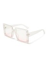 HPIRME Lunettes de soleil monobloc à grand cadre Lunettes de soleil polyvalentes pour femme Pare-soleil, 4, taille unique