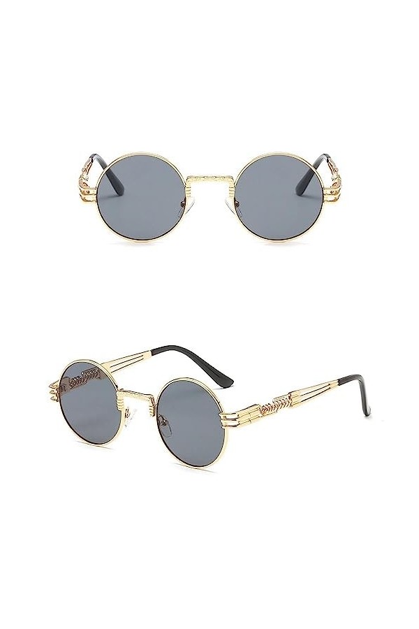WANGOLK Lunettes de soleil yeux de chat femmes lunettes réfléchissantes en métal vintage pour femmes miroir rétro, 2, taille 