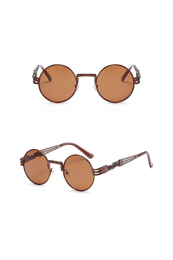 WANGOLK Lunettes de soleil yeux de chat femmes lunettes réfléchissantes en métal vintage pour femmes miroir rétro, 5, taille 