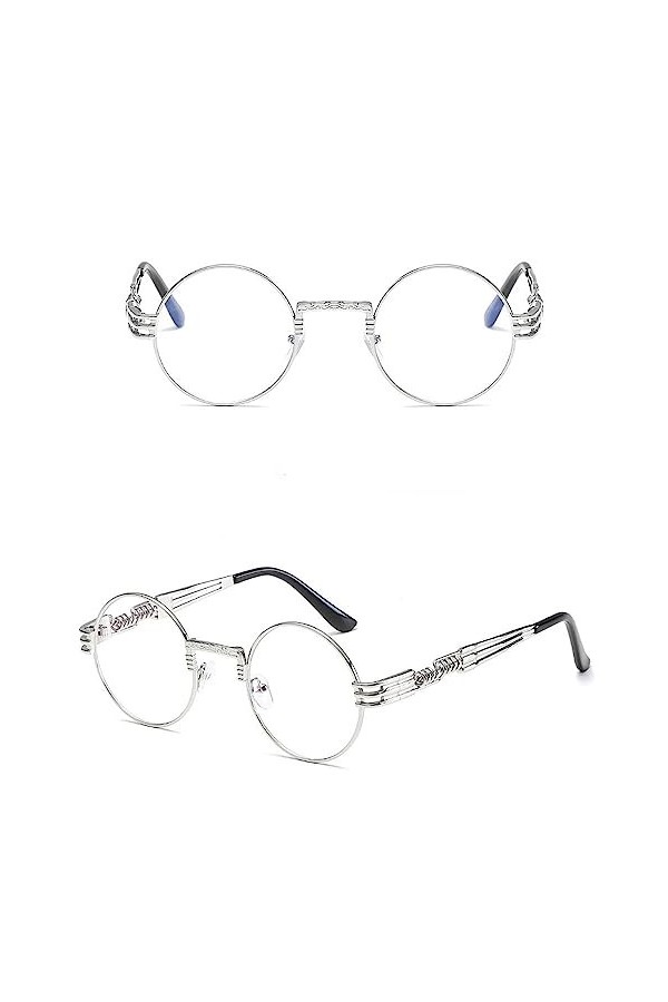 WANGOLK Lunettes de soleil yeux de chat femmes lunettes réfléchissantes en métal vintage pour femmes miroir rétro, 11, taille