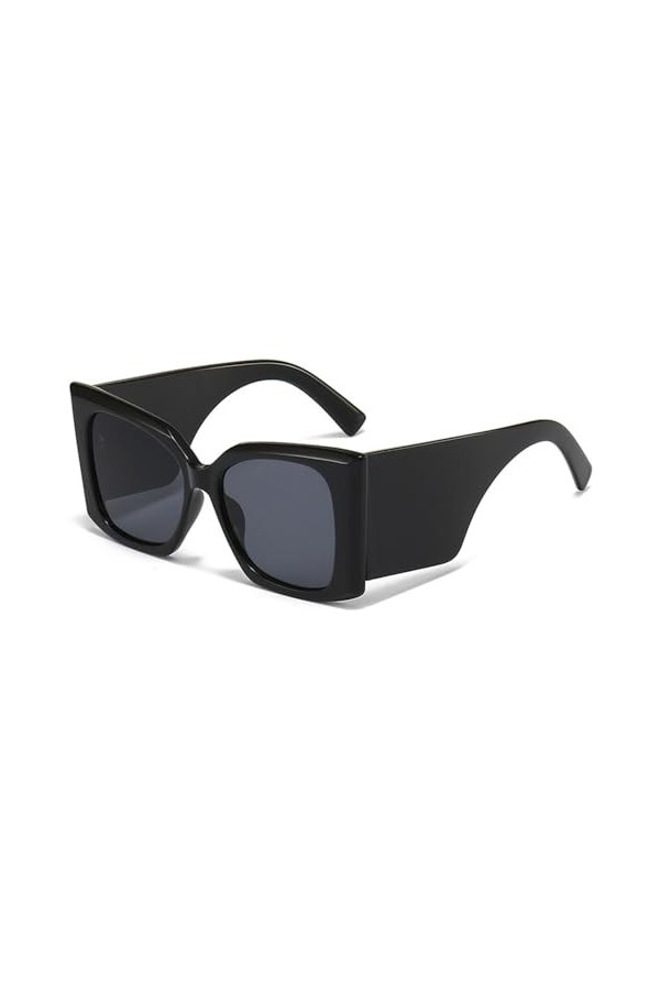 HPIRME Lunettes de soleil carrées surdimensionnées colorées pour femmes hommes rétro monture siamoise lunettes de soleil nuan