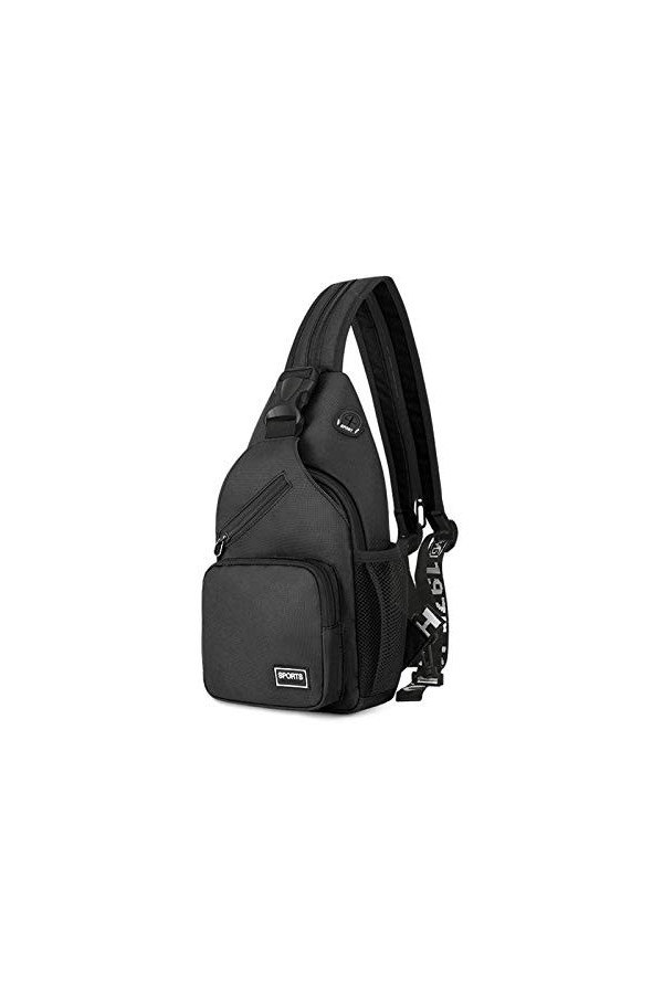 FANDARE Femme Sac de Poitrine Petit Sacs à Dos avec Trou pour écouteurs Sac à Bandoulière Fille Sacoche Bandouliere Sling Bag