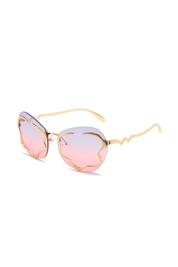 FOOOZ Lunettes de soleil sans cadre pour femmes Lunettes de soleil nuage personnalisées Lunettes de soleil, C4, Autre