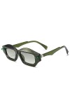 Polygone Cat Eye Double Couleur Lunettes de Soleil Femmes Rétro Hommes Rivets Gradient Lunettes de Soleil, Dégradé Vert Vert,