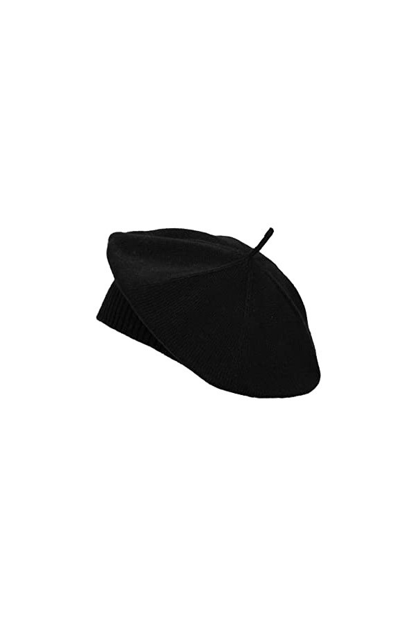 BICKLEY + MITCHELL 2174-01-9-20 Beret pour Femme Cashmere Merino Blend Bonnet, Noir, Taille Unique