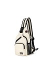 FANDARE Femme Sac de Poitrine Petit Sacs à Dos avec Trou pour écouteurs Sac à Bandoulière Fille Sacoche Bandouliere Sling Bag