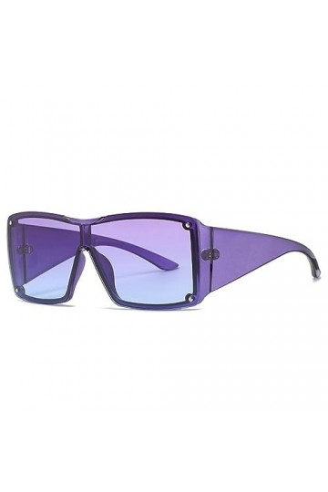 HPIRME Lunettes de soleil carrées rétro une pièce femmes miroir grandes nuances lunettes de soleil hommes lunettes de soleil 