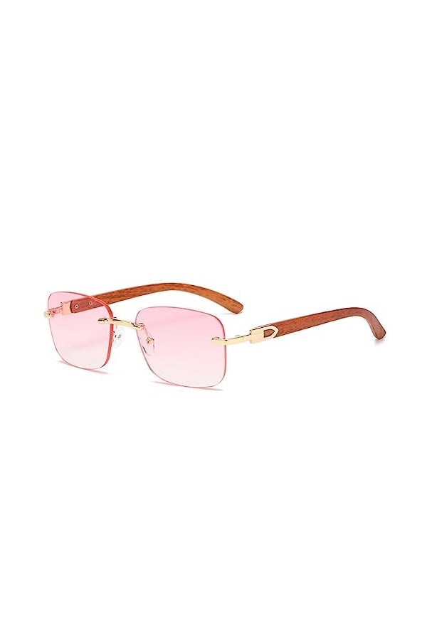 MUTYNE Lunettes de soleil carrées vintage femmes rétro sans monture lunettes de soleil hommes punk lunettes nuances cadres en
