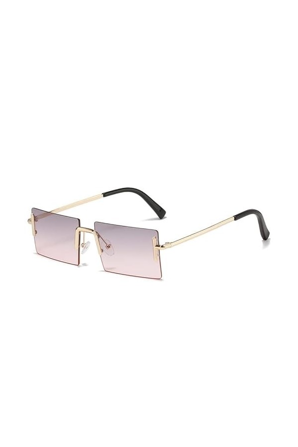 SUYGGCK Lunettes de Soleil Femmes Summer Gradient Sunglasses Square sans Bordure De Soleil Driving Sunglasses Uv400-C6