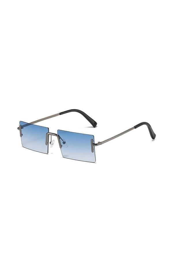 SUYGGCK Lunettes de Soleil Femmes Summer Gradient Sunglasses Square sans Bordure De Soleil Driving Sunglasses Uv400-C6