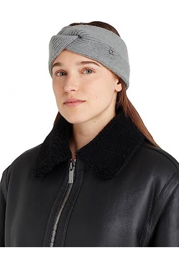 Calvin Klein RE-Lock Twisted Headband Autre Chapeau, Mid Grey Heather, OS Femme