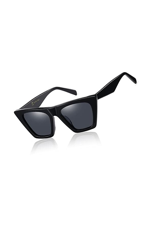 SHEEN KELLY Acétate à la main Cateye lunettes de soleil polarisées hommes femmes Vintage surdimensionné carré lunettes à la m