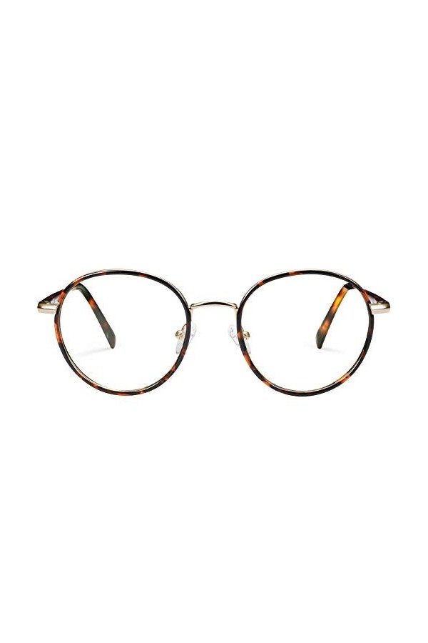 Carfia Vintage Lunettes de Soleil Femme Polarisées Rond Grande Lunette Anti Lumiere Bleue Protection UV400 Retro Style pour V