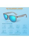 LINVO Lunettes de Soleil Polarisées pour Homme Femme Classique Lunettes de Conduite Anti-UV Lunettes de Soleil Design Rétro d