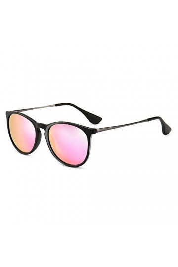 SUNGAIT Lunettes de Soleil Rondes Vintage pour Femmes Classique Retro Designer Style Ladies Lunettes de Soleil 1567PGLHKYHF-F