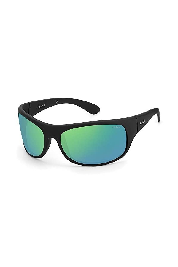 Polaroid 07886 3OL/5Z MT BLK GRN 66, Lunettes de Soleil Mixte, Noir, L