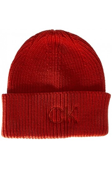Calvin Klein Essentials Beanie Chapeaux, Deep Orange, Taille Unique Femme