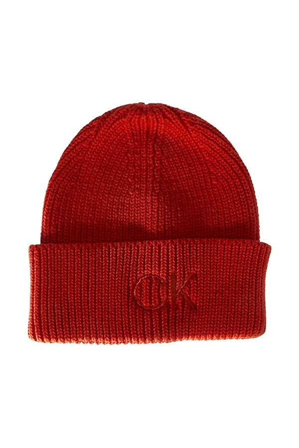 Calvin Klein Essentials Beanie Chapeaux, Deep Orange, Taille Unique Femme
