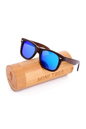 Mini Tree Lunettes de Soleil En Bambou Hommes Lunettes Faites à La Main Polarisées Cat.3 Lunettes de Soleil Flottantes Pour F