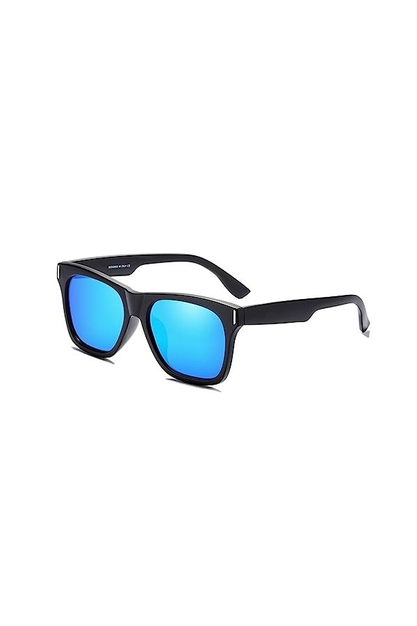 LHSDMOAT Lunettes de soleil de sport polarisées unisexes, lunettes de soleil carrées rétro UV400 pour hommes femmes, mode voy