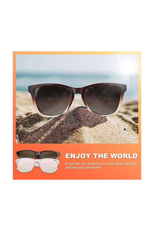 Ulknyss Lunettes de Soleil Femme Polarisées Carrée Lunette de Soleil Classique Rétro pour Femme Conduite Protection UV 2 Pair