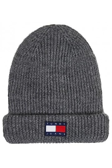 Tommy Jeans TJW Soft Ready Beanie Bonnet tricoté, Grey Melange, OS Femme