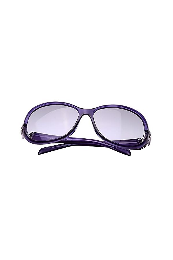 MAFENLY Lunettes de soleil polarisées tendance pour femme avec monture à mémoire de forme, Violet 6849