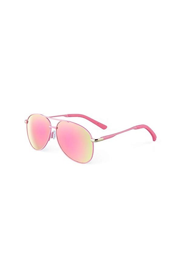 MAFENLY Lunettes de soleil polarisées tendance pour femme avec monture à mémoire de forme, Violet 6849