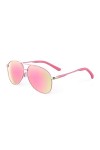MAFENLY Lunettes de soleil polarisées tendance pour femme avec monture à mémoire de forme, Violet 6849
