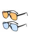 YUELUQU Lunettes de soleil polarisées pour homme et femme - Lunettes de soleil vintage années 70 - Lunettes de soleil aviateu