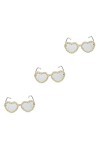 SOIMISS 3 Pièces Lunettes De Soleil Coeur Lunettes De Soleil De Plage Dété Lunettes De Mode Pour Femmes Lunettes De Soleil F