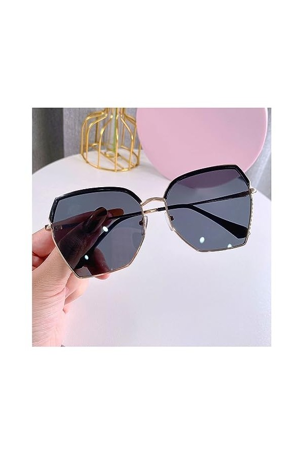 EkeNoz Mode Femmes Lunettes De Soleil Grand Cadre Polarisées Conduite Pilote UV400 Lunettes De Soleil Cadeau Color : C, Size