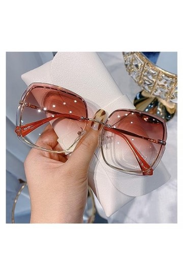 Femme Cadre Carré Mode Lunettes De Soleil Vacances en Plein Air Décoratif UV400 Lunettes De Soleil Cadeau Color : E, Size : 