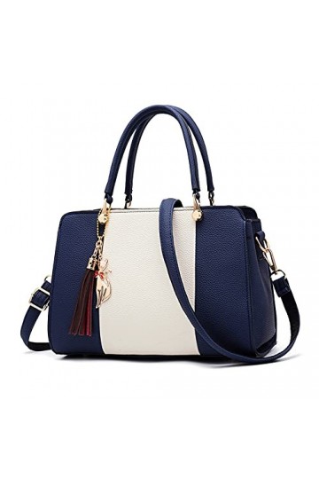 FANDARE Élégant Femme Sac a Main Sacoche avec Pendentif Sacs Cabas Imperméable Cartable pour Achats Fête Voyage Sac Dépaule 