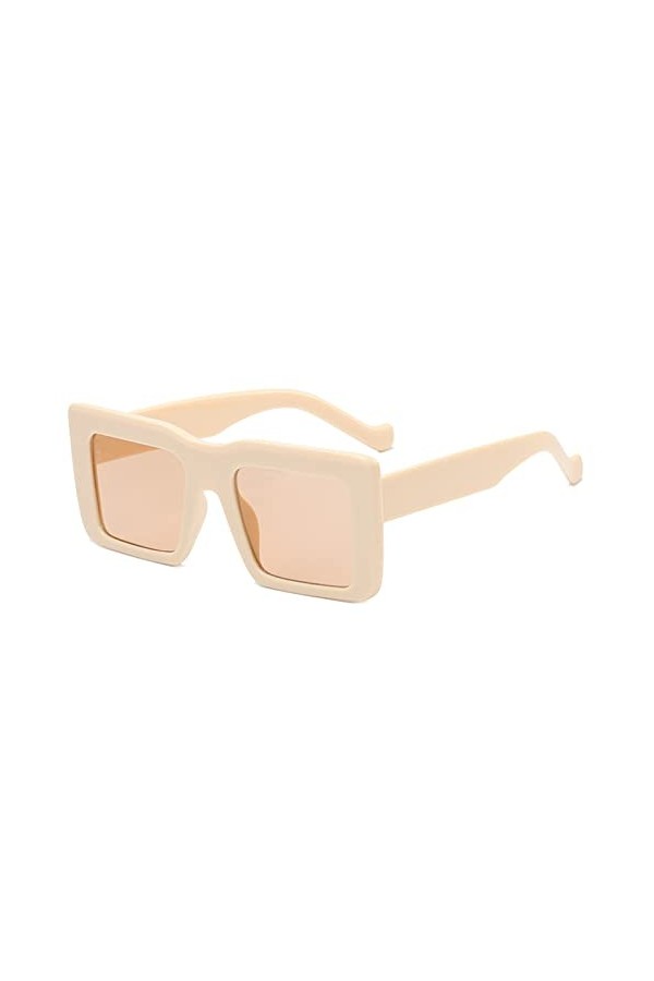 Lunettes de soleil carrées à grande monture for hommes et femmes, for vacances en plein air, conduite, Shopping, pare-soleil,