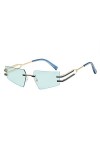 Lunettes de soleil en métal sans cadre for hommes et femmes, for fête en plein air, sport, tendance, Shopping, cadeau Color 