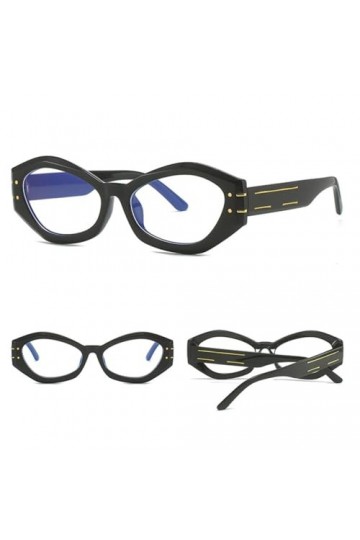 HPIRME Lunettes de soleil polygonales à petite monture UV400 Lunettes de soleil anti-ultraviolets décontractées pour adultes 