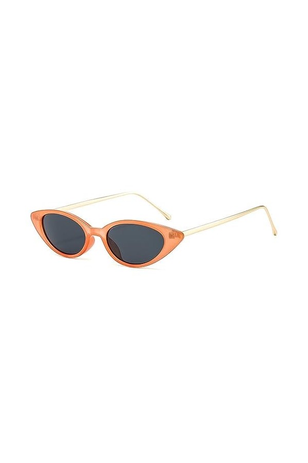HPIRME Lunettes de soleil Vintage petit œil de chat femmes lunettes de soleil rétro jambes en métal lunettes pour hommes UV40
