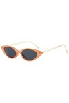 HPIRME Lunettes de soleil Vintage petit œil de chat femmes lunettes de soleil rétro jambes en métal lunettes pour hommes UV40