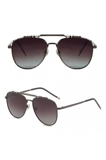 MUTYNE Hommes lunettes de soleil mode femme conduite été Style métal lunettes de soleil polarisées pour femmes, marron, taill