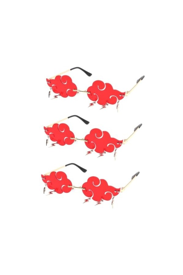 Abaodam 3Pcs Pas De Lunettes De Soleil Lunettes De Soleil Hawaïennes Lunettes De Soleil De Plage Lunettes De Soleil Rétro Nou