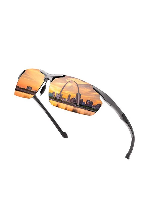 YIMI Lunettes de soleil polarisées de sport pour homme et femme pour cyclisme, conduite, pêche, golf, protection UV400, lunet