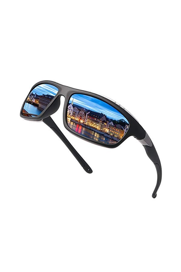 YIMI Lunettes de soleil polarisées de sport pour homme et femme pour cyclisme, conduite, pêche, golf, protection UV400, lunet