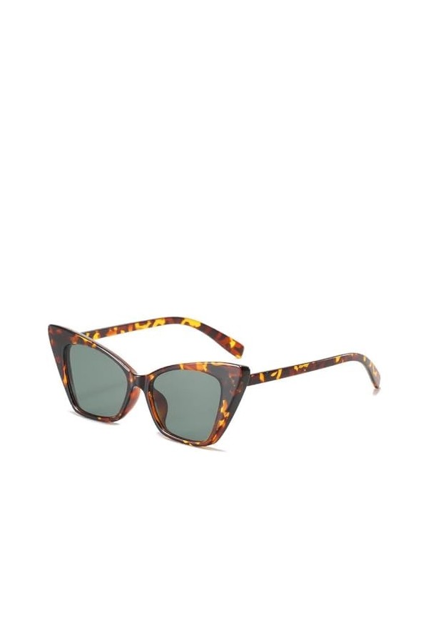MUTYNE Mode Hommes Femmes Vintage Lunettes de Soleil Oeil de Chat Rétro Lunettes de Soleil Cateye pour Femme UV400, Noir Vert