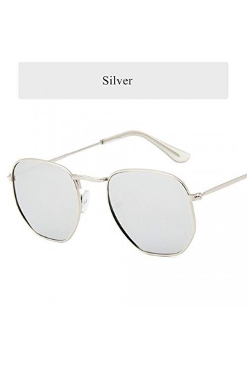 ANICHE Lunettes de soleil pour femmes, lunettes de soleil de luxe vintage en métal, lunettes de soleil polygonales pour femme