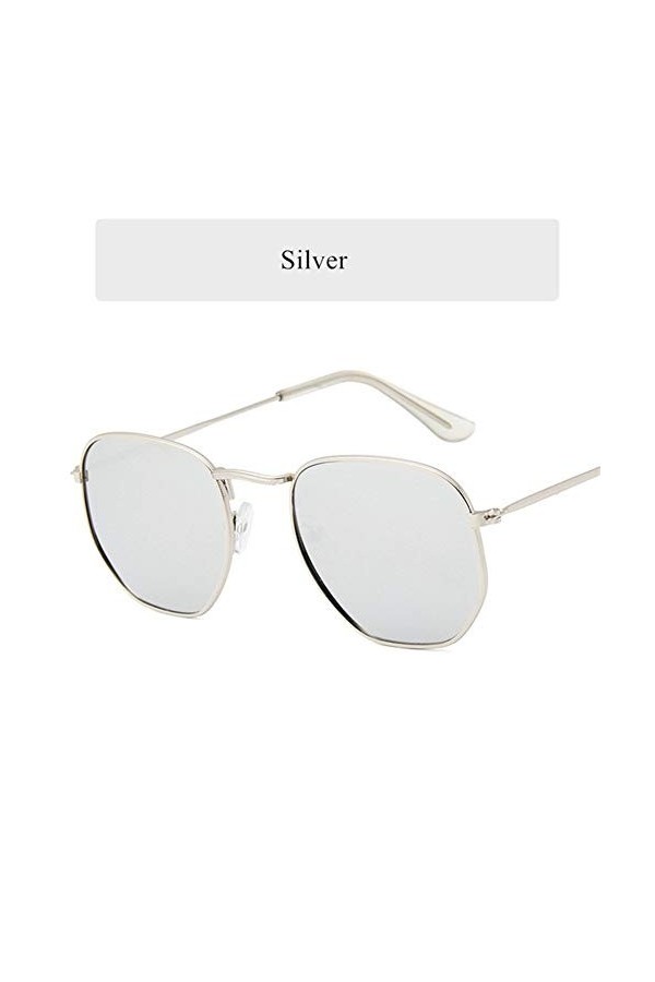 ANICHE Lunettes de soleil pour femmes, lunettes de soleil de luxe vintage en métal, lunettes de soleil polygonales pour femme