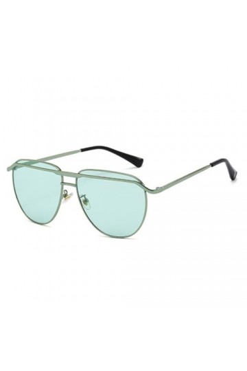 MUTYNE Rétro surdimensionné en métal double ponts lunettes de soleil pilote femmes mode clair dégradé miroir nuances UV400 ho