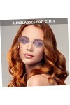 USHOBE 5Pcs Lunettes De Soleil Cristal Gland Lunettes Disco Lunettes De Soleil Lunettes Rave Lunettes Nuage Sans Monture Femm